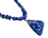 Southwest Lapis Sterling Silver Bead Necklace KX121158